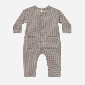 NWOT - Quincy Mae - Pocketed Woven Jumpsuit - size 3-6mo